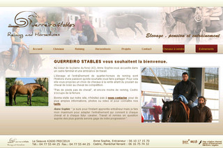 Aperçu visuel du site http://www.guerreirostable.com