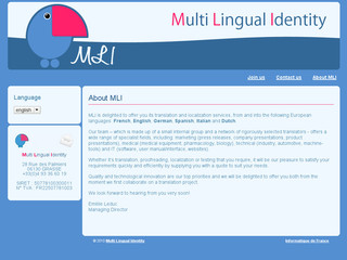 Aperçu visuel du site http://www.mli-services.com
