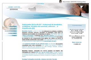 Aperçu visuel du site http://www.mdepetris-osteopathe.com