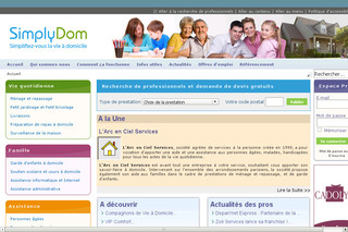Aperçu visuel du site http://www.simplydom.fr