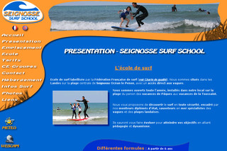 Aperçu visuel du site http://www.seignosse-surf-school.Com