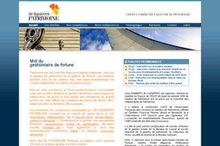 Aperçu visuel du site http://www.dlpatrimoine.fr