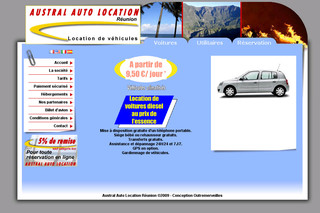 Aperçu visuel du site http://www.austral-auto-location-reunion.com
