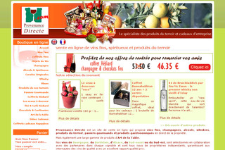 Aperçu visuel du site http://www.provenancedirecte.com