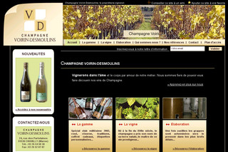 Aperçu visuel du site http://www.champagne-voirin-desmoulins.com