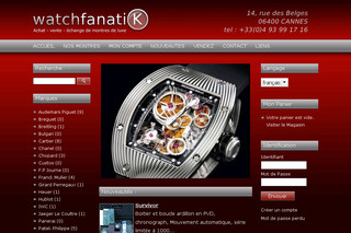 Aperçu visuel du site http://www.watchfanatik.com/