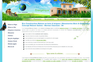 Aperçu visuel du site http://www.concept-maisons-saines.fr