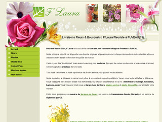 Aperçu visuel du site http://www.flaura-fleurs.com