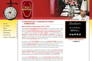 Aperçu visuel du site http://www.lavillamonceau.com