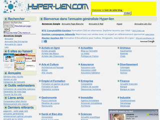 Aperçu visuel du site http://www.hyper-lien.com