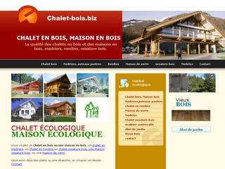 Aperçu visuel du site http://www.chalet-bois.biz
