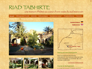 Aperçu visuel du site http://www.riadtabhirte.com