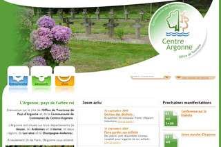 Aperçu visuel du site http://www.centre-argonne.eu