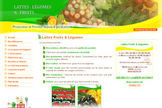 Aperçu visuel du site http://www.latteslegumesfruits.fr