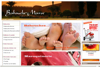 Aperçu visuel du site http://www.babouche-maroc.com/