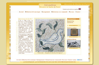 Aperçu visuel du site http://www.mosaiqueromaine.com/