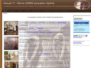 Aperçu visuel du site http://www.parquet-77.fr