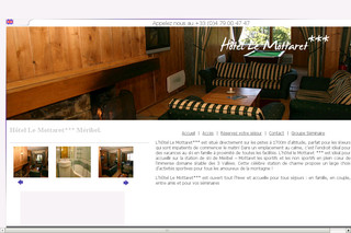 Aperçu visuel du site http://www.hotellemottaret.com/