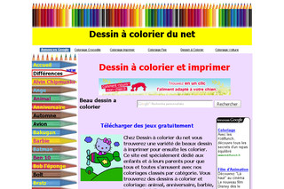 Aperçu visuel du site http://www.dessinacolorier.net