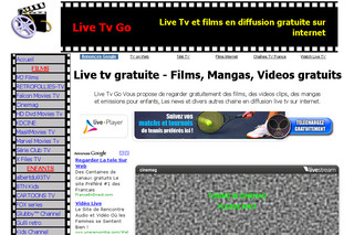 Aperçu visuel du site http://www.livetvgo.com