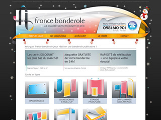 Aperçu visuel du site http://www.france-banderole.com
