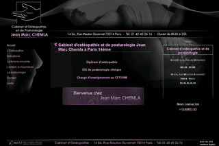 Aperçu visuel du site http://www.osteopathe-paris-chemla.com
