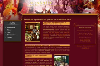 Aperçu visuel du site http://www.restaurant-mirabelle.com