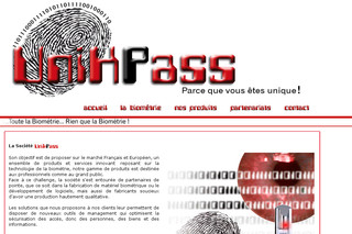 Aperçu visuel du site http://www.unikpass.fr