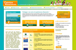 Aperçu visuel du site http://www.opinion-assurances.fr/