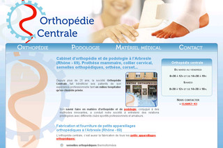 Aperçu visuel du site http://www.orthopedie-centrale.fr