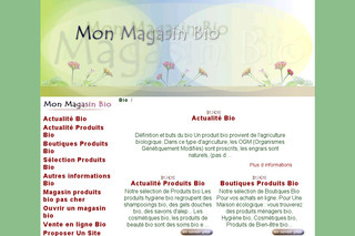 Aperçu visuel du site http://www.monmagasinbio.fr