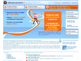 Aperçu visuel du site http://www.refinancement.fr