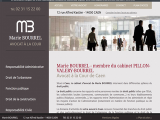 Aperçu visuel du site http://www.avocat-mariebourrel.com