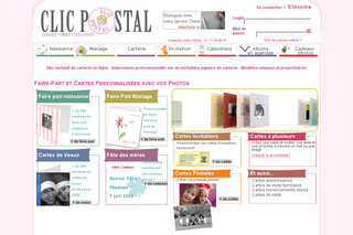Aperçu visuel du site http://www.clicpostal.com