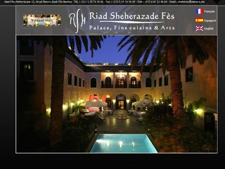 Aperçu visuel du site http://www.fes-riadsheherazade.com