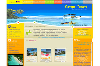Aperçu visuel du site http://www.guadeloupe-destination.com