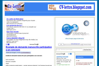 CV lettre de motivation - Cv-lettre.blogspot.com