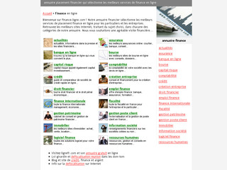 Aperçu visuel du site http://www.finance-ligne.com/