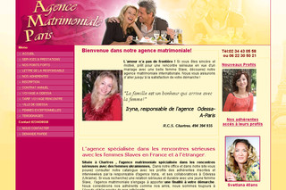 Aperçu visuel du site http://www.agence-matrimoniale-paris.fr