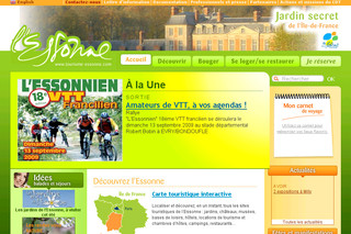 Aperçu visuel du site http://www.tourisme-essonne.com