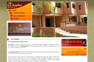 Aperçu visuel du site http://www.appartement-in-marrakech.com