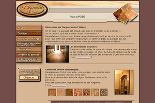 Aperçu visuel du site http://www.parquetementvotre.com/