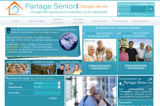 Aperçu visuel du site http://www.partage-senior.net