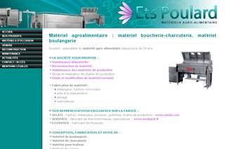 Aperçu visuel du site http://www.poulard-france.com