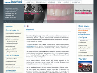 Aperçu visuel du site http://www.international-implantologycenter.com/