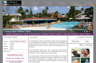Aperçu visuel du site http://www.hotel-mahogany.com