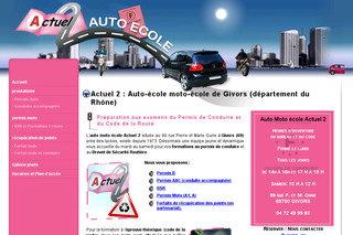 Aperçu visuel du site http://www.autoecole-actuel2.fr