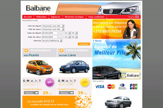 Aperçu visuel du site http://www.baibane-cars.com