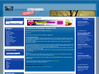Aperçu visuel du site http://www.annuaire-streaming.com