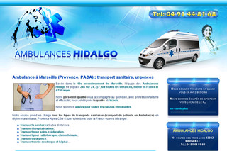 Aperçu visuel du site http://www.ambulanceshidalgo.fr